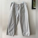 L.L.Bean  Classic Fit Sunwashed Pants Straight-Leg Crop Cotton Beige Size L Pet Photo 3