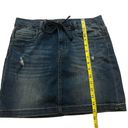 Chelsea and Violet  Distressed Denim Mini Skirt, Sz M Photo 9