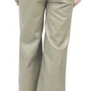 7 For All Mankind  Sage Green Distressed Faux Leather Wide Leg Pants Large NWT Photo 1
