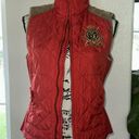 Polo  Ralph Lauren Red Quilted Equestrian Vest Photo 3