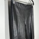 The Row  Sz 6 Leather Beca Seamed Kick Flare Pants - Black Photo 4