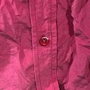 Equipment Silk Button Down Blouse/ Top, sz L RASPBERRY RED lived-in classic cut Photo 5