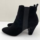 BCBGeneration  Black Suede Heeled Booties Women's 8.5 Photo 3