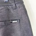 White House | Black Market WHBM Dark Grey Foil Metallic Silver Mid Rise Skinny Ankle Jean Size 12 Photo 5