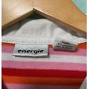 Energie Women's‎ Pink and Orange Stripped Polo Shirt Size Large Photo 4