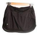 Lululemon  Hotty Hot skort skirt short mesh black size 4 Photo 0