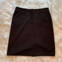 Max Studio  Above Knee Pencil Skirt Solid Black Photo 1