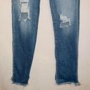 Willow + Root  Light Wash Denim Frayed Hem High Rise Button Fly Mom Fit Jeans  Photo 2