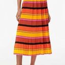 J.Crew NEW Size 0 Womens  Straight-Pleat Skirt in Orange and Pink Stripes AR478 Photo 0