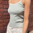 Brandy Melville SKYLAR EYELET TANK pastel green floral Photo 0