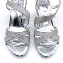 Simply Styled  NEW Womens 7.5 Brooke Silver Sparkly Glitter Heel Special Occasion Photo 1