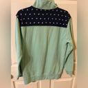 Royce  Nautical Quarter Zip Up Sweatshirt. Teal and Navy. Photo 4