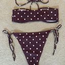 Polka Dotted Strapless High Waisted Bikini Set Multi Size M Photo 1