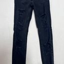 H&M Ripped Ankle Stretch Fit Black Ripped Skinny Jeans Photo 1