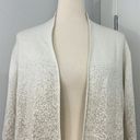 Croft & Barrow  Small White and Gold Metallic Ombré Cardigan Sweater Photo 10