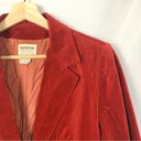 Nordstrom  Vintage Velvet Rust Orange Two Button Blazer M Photo 2