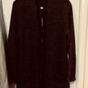 Tahari  CHARCOAL GRAY ZIP UP SWEATER FRINGE TRIM WOMENS SZ XL Photo 2