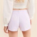 Free People  Big Dreams Skort Size 6 Dramatic Orchid Lavender Gingham Coquette Photo 3