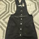 Black Denim Overall Dress Size M Photo 0