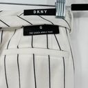DKNY  Striped Essex Tie Waist Pin Striped Ankle Pants Size 6 NWT (flaws) Photo 6