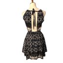 Ecote  black and white pattern halter open back asymmetrical boho dress size S Photo 8