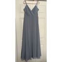 Birdy Grey  Kaia Dusty Blue Chiffon Dress Gown Bridesmaid Prom Formal Size L Photo 3