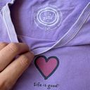Life is Good  Shirt in Purple with Heart Photo 3