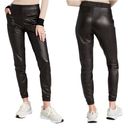 Spanx  Faux Leather Jogger Pants Black High Rise Elastic Waist Vegan Size Medium Photo 1