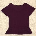 Old Navy Cold Shoulder Peplum Hem Top Purple S Photo 1