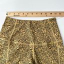 Harper Cleo  Biker Shorts Small Gold Black Patterned Athleisure Activewear Photo 7