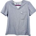 FIGS  Technical Women’s Medium grey v-neck Medical scrub uniform Shirt Photo 1