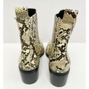 Nordstrom  Rack Ankle Booties Size 7.5 Leather Snake Print Block Heel NEW Photo 4