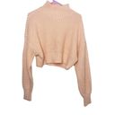 Lovers + Friends  peach sweater oversized cropped mock neck size medium NWOT Photo 1