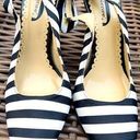 J Brand J Renee black/white striped heels 6.5 M Photo 0