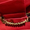 JustFab  Red Purse with Gold Chain Detail Photo 1