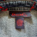 Denim & Co . Jean Jacket With Red Embroidery Photo 1