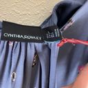 Cynthia Rowley  NWT Blue Faux Wrap Jersey Knit Maxi Skirt Pink Floral Print Sz S Photo 3