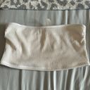 Abercrombie & Fitch  White Ribbed Strapless Bikini Top  Photo 0