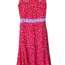 Parker  Jennifer Color Block Asymmetrical Dress Red, Lilac Size 2 Photo 0