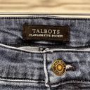 Talbots  flawless five pocket straight denim jeans sz 12 ankle rollup frayed hem Photo 3