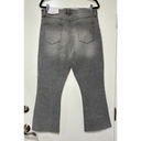 Loft  The High Waist Kick Crop Gray Jeans Frayed Hem Plus Size 14 32 New w/ Tags Photo 5