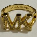 Michael Kors Gold-Tone Logo Ring Size 8 Photo 7