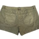 Lane Bryant Signature Fit Mid Rise Midi Shorts Denim Olive Green Plus Size 28 Photo 1