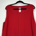 Chico's Red - Double-Layer Embellished Tank Sz 3 Photo 2