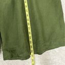 Bermuda Green 100% linen high waisted culottes  shorts size medium Photo 2