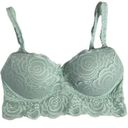 PINK - Victoria's Secret  Women's Small Bralette Teal Lace Adjustable Straps Padded Photo 0