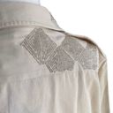Polo  Ralph Lauren Beaded Embellished Button Down Shirt Cream Western Oxford Size Photo 5