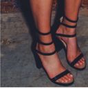 DKNY  Rita strappy heeled sandals black size 8 high chunky heel zip back leather Photo 7