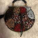 Sam Edelman  MULTI STONED HANDBAG WITH LEATHER TASSLE and HARD SHELL CASING Photo 0