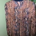 Rebecca Taylor  Silk Button Down Long Sleeve Snake Skin Print Top size 6 Photo 4